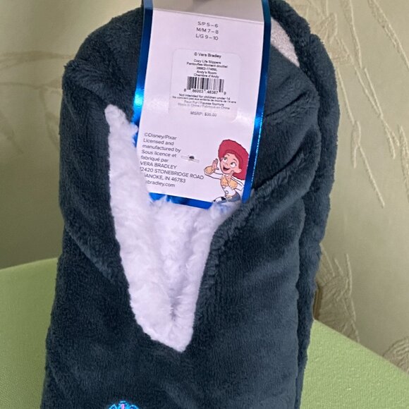 VERA BRADLEY DISNEY PIXAR COZY LIFE SLIPPERS:NWT ANDY'S ROOM MR./MRS. POTATOHEAD - Picture 7 of 8